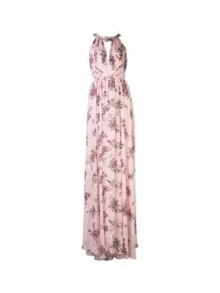 Marchesa Bridesmaids Halter Printed Lurex Chiffon Gown -Deals Marchesa Store M00193461045748 1963293444
