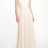 Marchesa Bridesmaids Halter Tulle Draped Gown