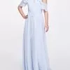 Marchesa Bridesmaids Cold-Shoulder Ruffle Chiffon Gown -Deals Marchesa Store M00193461107422 397683673
