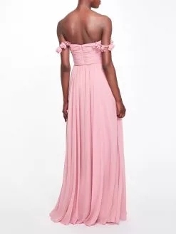Marchesa Bridesmaids Off-the-Shoulder Solid Chiffon Gown -Deals Marchesa Store M00193461107606 3016601696
