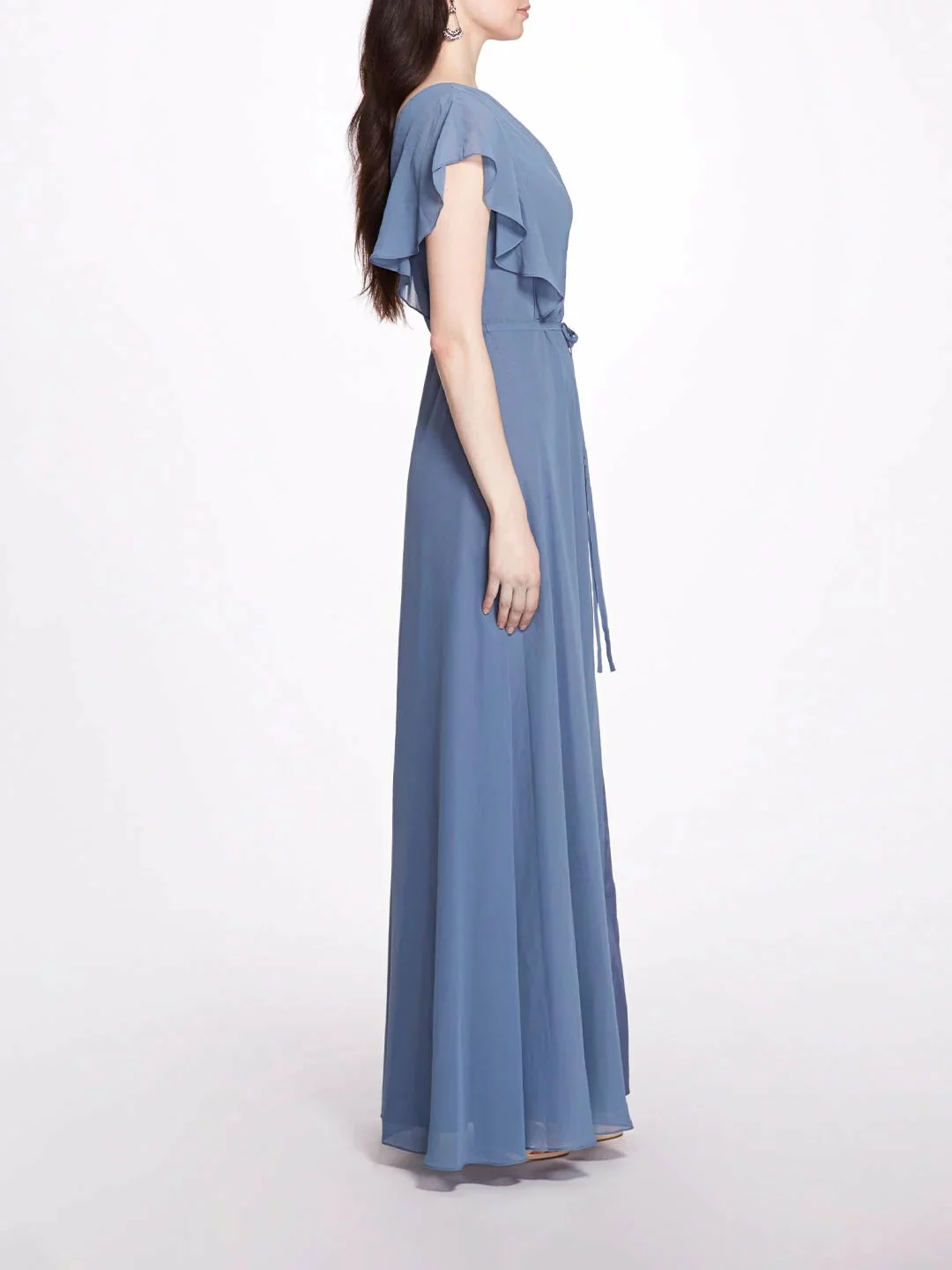 Marchesa Bridesmaids Cosenza Gown - Slate Blue 4 Marchesa Bridesmaids Cosenza Gown - Slate Blue - Image 2