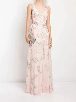 Marchesa Bridesmaids Aprilia Printed Dress - Pastel