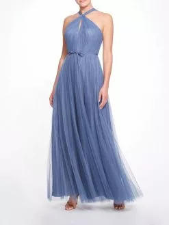 Marchesa Bridesmaids Ne Gown- Slate Blue