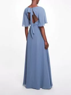 Marchesa Bridesmaids Rome Gown - Slate Blue -Deals Marchesa Store M00193461186892 1987420322