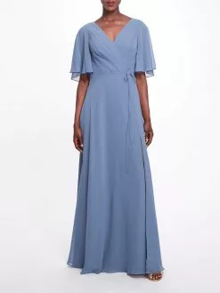 Marchesa Bridesmaids Rome Gown - Slate Blue