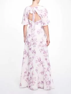 Marchesa Bridesmaids Rome Printed Gown - Lilac -Deals Marchesa Store M00193461187295 135468306