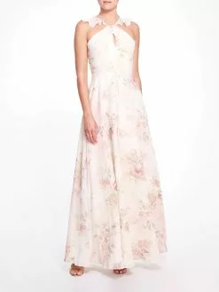 Marchesa Bridesmaids Pavia Printed Gown