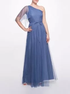 Marchesa Bridesmaids Ivrea Dress - Slate Blue