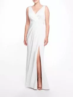 Marchesa Bridesmaids Turin Gown - Dove Grey