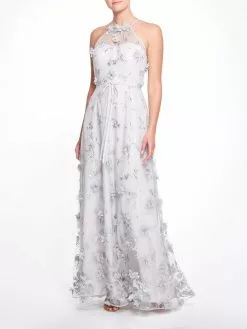 Marchesa Bridesmaids Jacquelene Dress - Dove Grey