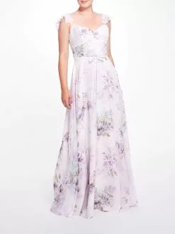 Marchesa Bridesmaids Naples Printed Gown