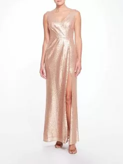 Marchesa Bridesmaids Atrani Gown - Rose Gold