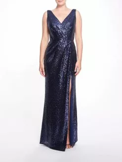 Marchesa Bridesmaids Atrani Gown - Shiny Midnight