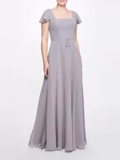 Marchesa Bridesmaids Teramo Gown - Gunmetal
