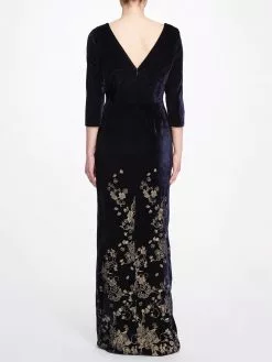 Marchesa Notte Golden Floral Gown -Deals Marchesa Store M00193461301554 1343661140