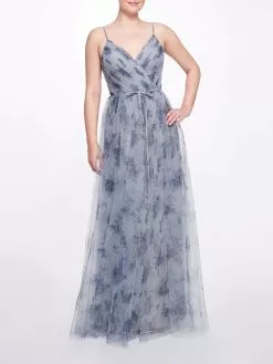 Marchesa Bridesmaids Tivoli Gown - Dusty Blue