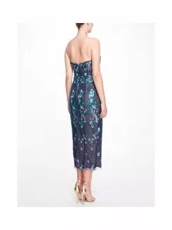 Marchesa Notte Strapless Embroidered Tea Length Gown -Deals Marchesa Store M00193461347255 4017866563