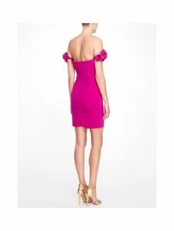 Marchesa Notte Off The Shoulder Stretch Crepe Cocktail -Deals Marchesa Store M00193461347682 788618364
