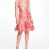 Marchesa Notte Sleeveless V-neck Fils-coupe Cocktail -Deals Marchesa Store M00193461347958 923764166