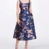 Marchesa Notte Sleeveless Floral Fils Coupe Tea-length Gown -Deals Marchesa Store M00193461413257 368202914