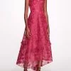 Marchesa Notte Strapless Organza Gown - Raspberry -Deals Marchesa Store M00193461413417 3430643271