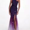 Marchesa Notte Ombre Mermaid Gown - Amethyst