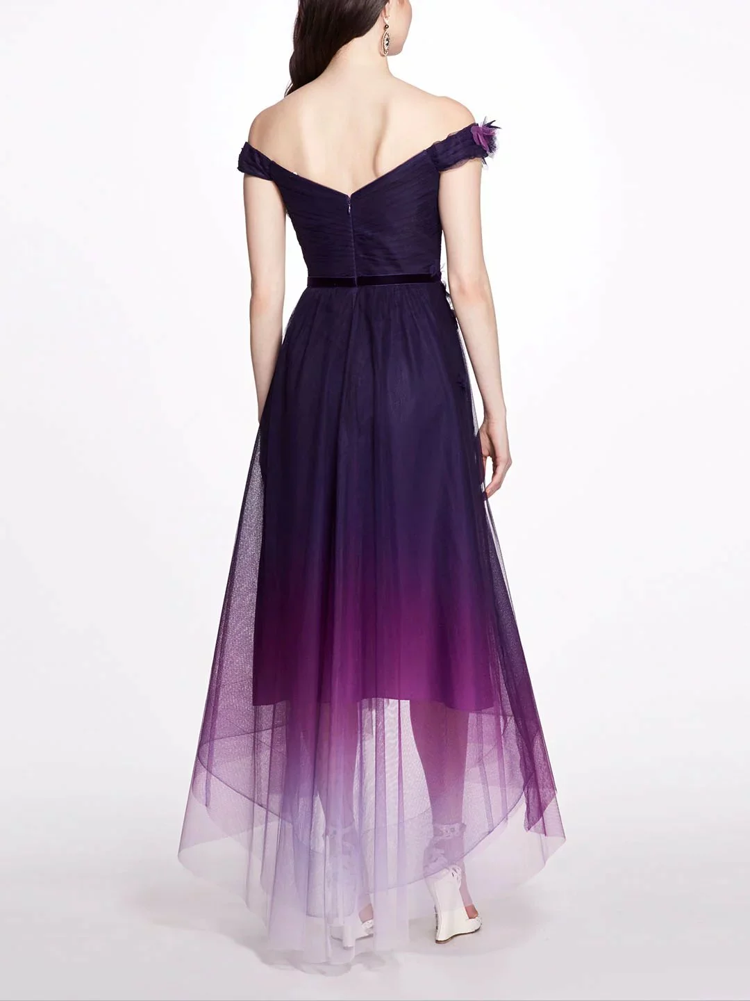 Marchesa Notte Ombre Tulle Gown - Amethyst 5 Marchesa Notte Ombre Tulle Gown - Amethyst - Image 3