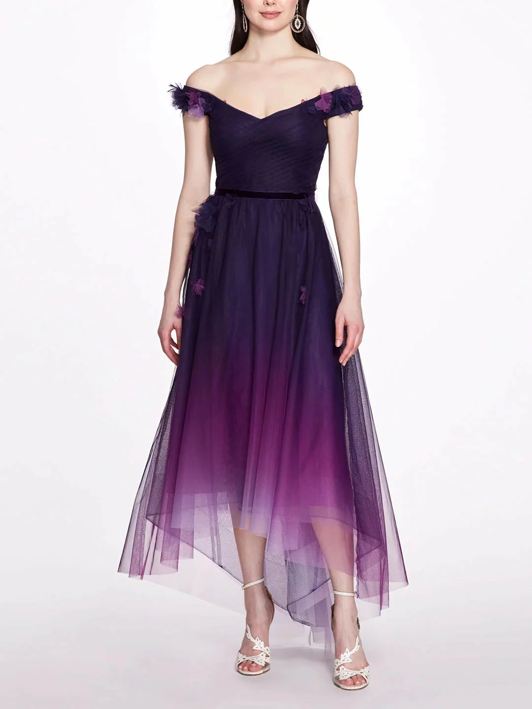 Marchesa Notte Ombre Tulle Gown - Amethyst 3 Marchesa Notte Ombre Tulle Gown - Amethyst
