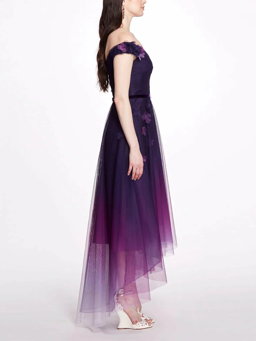 Marchesa Notte Ombre Tulle Gown - Amethyst 4 Marchesa Notte Ombre Tulle Gown - Amethyst - Image 2