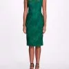 Marchesa Notte Boat Neck Fauna Cocktail Dress - Emerald -Deals Marchesa Store M00193461436003 307244629