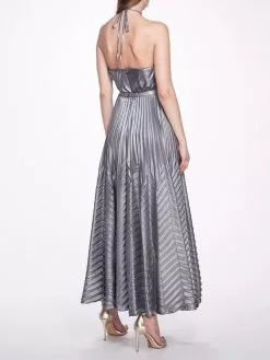 Marchesa Notte Halter Georgette Tea-Length Gown -Deals Marchesa Store M00193461440741 492468109