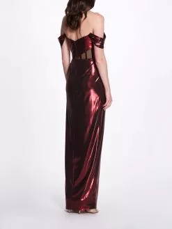 Marchesa Notte Llic Cutout Off Shoulder Gown - Red -Deals Marchesa Store M00193461443254 462250188