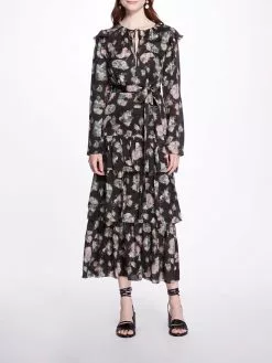 Marchesa Notte Amber Dress - Black Multi