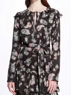 Marchesa Notte Amber Dress - Black Multi -Deals Marchesa Store M00193461449799 768616473