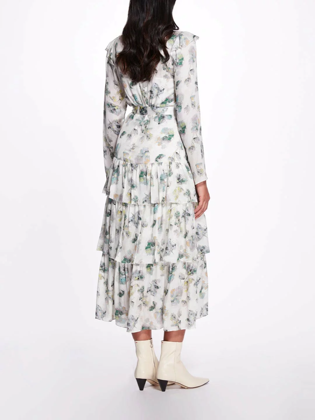 Marchesa Notte Amber Dress - Teal Multi 5 Marchesa Notte Amber Dress - Teal Multi - Image 3