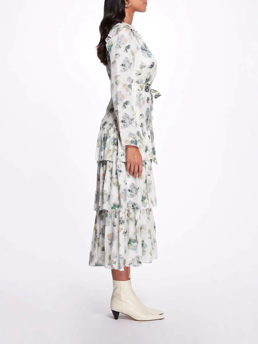 Marchesa Notte Amber Dress - Teal Multi 4 Marchesa Notte Amber Dress - Teal Multi - Image 2