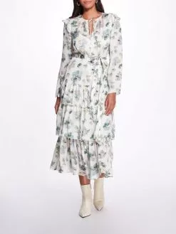 Marchesa Notte Amber Dress - Teal Multi