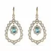Marchesa Notte Blue Teardrop Chandelier Earring