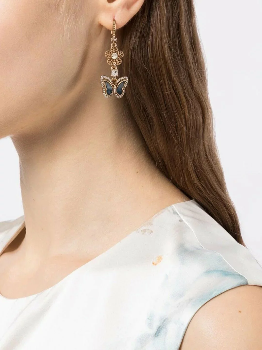 Marchesa Notte Blue Butterfly Drop Earring 4 Marchesa Notte Blue Butterfly Drop Earring - Image 2