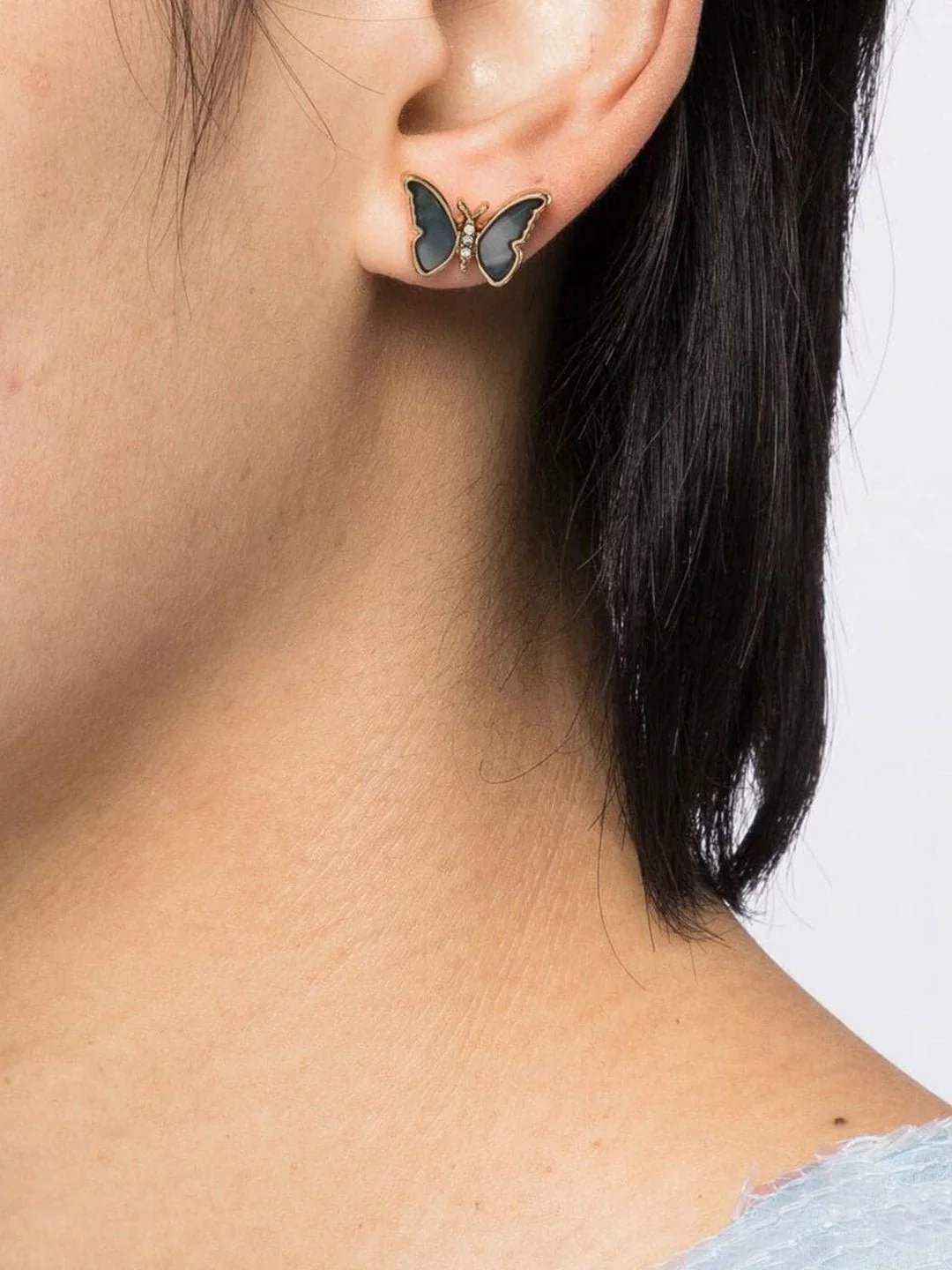 Marchesa Notte Blue Butterfly Pearl Trio Earrings 4 Marchesa Notte Blue Butterfly Pearl Trio Earrings - Image 4