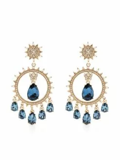 Marchesa Notte Blue Orbital Chandelier Earring