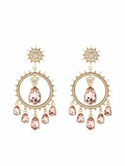 Marchesa Notte Pink Orbital Chandelier Earring
