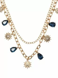 Marchesa Notte Blue Layered Necklace -Deals Marchesa Store M00642447541250 2427916940