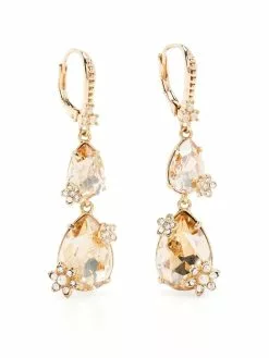 Marchesa Notte Gold Pear Stone Drop Earring