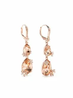 Marchesa Notte Rose Pear Stone Drop Earring